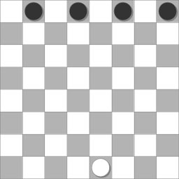 Fox and Geese on Checker Board 初期配置A